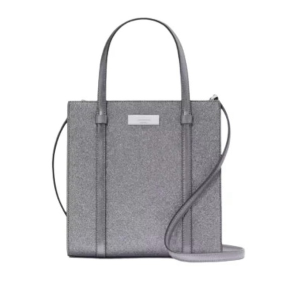 Kate Spade Limited Edition Small Kenzie Glitter Tote Gray NWT MSRP $329 - Picture 1 of 5